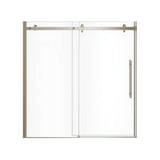 Vela 56.5-59 x 59 in. 8 mm Sliding Tub Door for Alcove Installation with Clear glass in Brushed Nickel