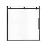 Vela 56.5-59 x 59 in. 8 mm Sliding Tub Door for Alcove Installation with Clear glass in Matte Black