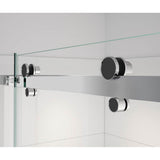 Vela 56.5-59 x 59 in. 8 mm Sliding Tub Door for Alcove Installation with Clear glass in Chrome and Matte Black