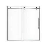 Vela 56.5-59 x 59 in. 8 mm Sliding Tub Door for Alcove Installation with Clear glass in Chrome and Matte Black
