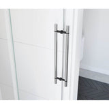 Vela 56.5-59 x 59 in. 8 mm Sliding Tub Door for Alcove Installation with Clear glass in Chrome and Matte Black