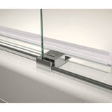Vela 56.5-59 x 59 in. 8 mm Sliding Tub Door for Alcove Installation with Clear glass in Chrome and Matte Black