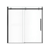 Vela 56.5-59 x 59 in. 8 mm Sliding Tub Door for Alcove Installation with Clear glass in Matte Black and Chrome
