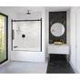 Maax - Vela 56.5-59 x 59 in. 8 mm Sliding Tub Door for Alcove Installation with Clear glass in Matte Black and Brushed Gold