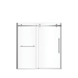 Vela 56.5-59 x 59 in. 8 mm Sliding Tub Door with Towel Bar for Alcove Installation with Clear glass in Chrome