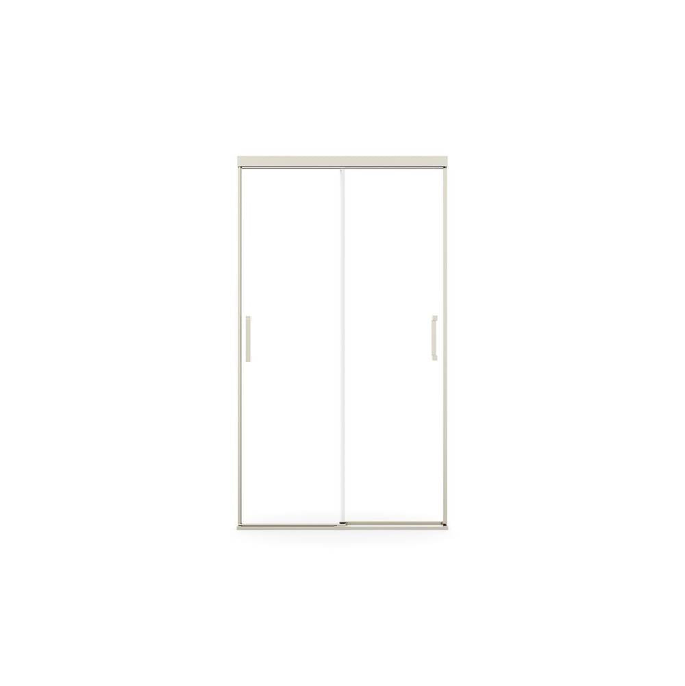 Incognito 74 39-42 x 74 in. 8mm Bypass Shower Door for Alcove Installation with Clear glass in Brushed Nickel