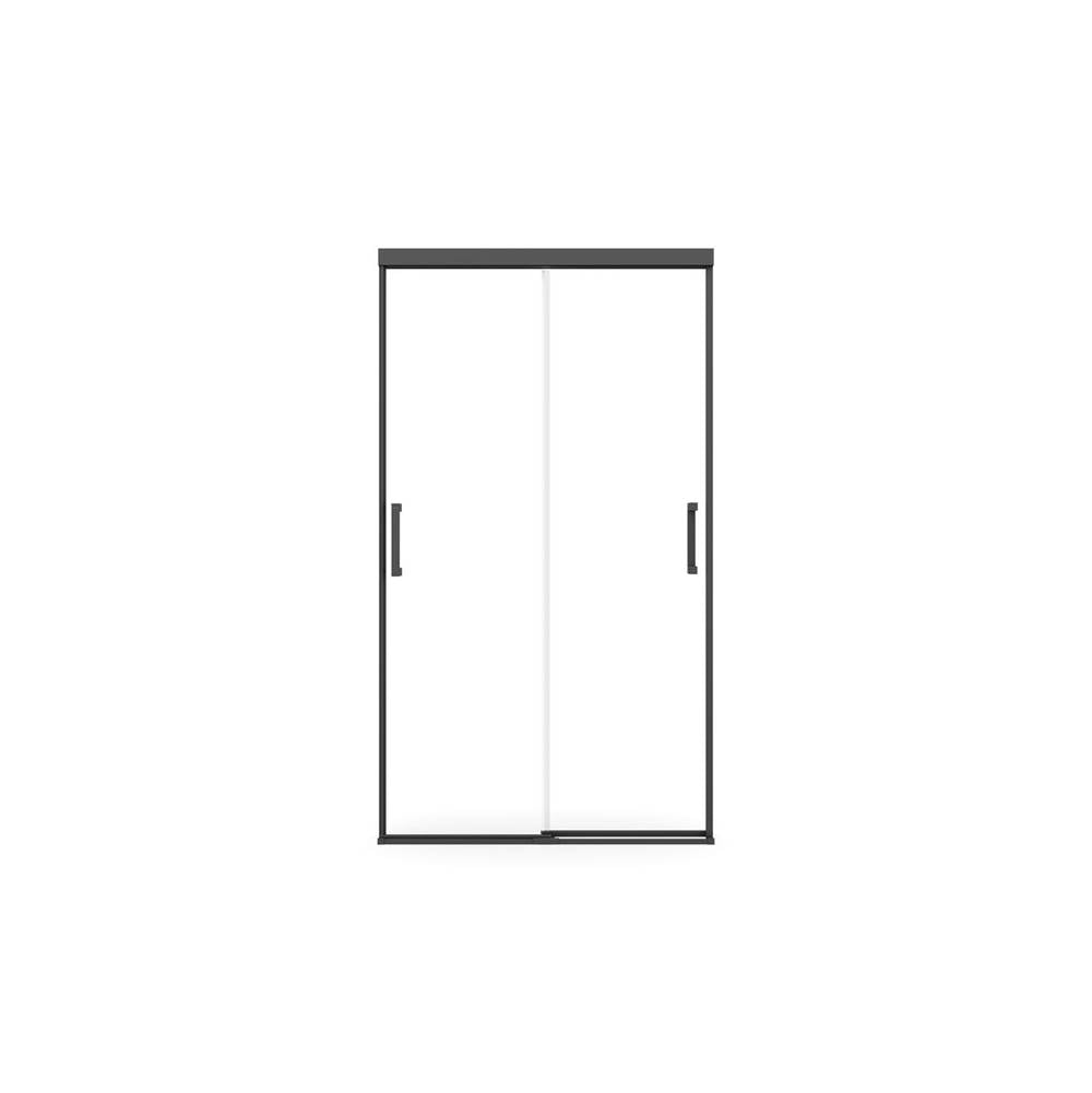 Incognito 74 39-42 x 74 in. 8mm Bypass Shower Door for Alcove Installation with Clear glass in Matte Black