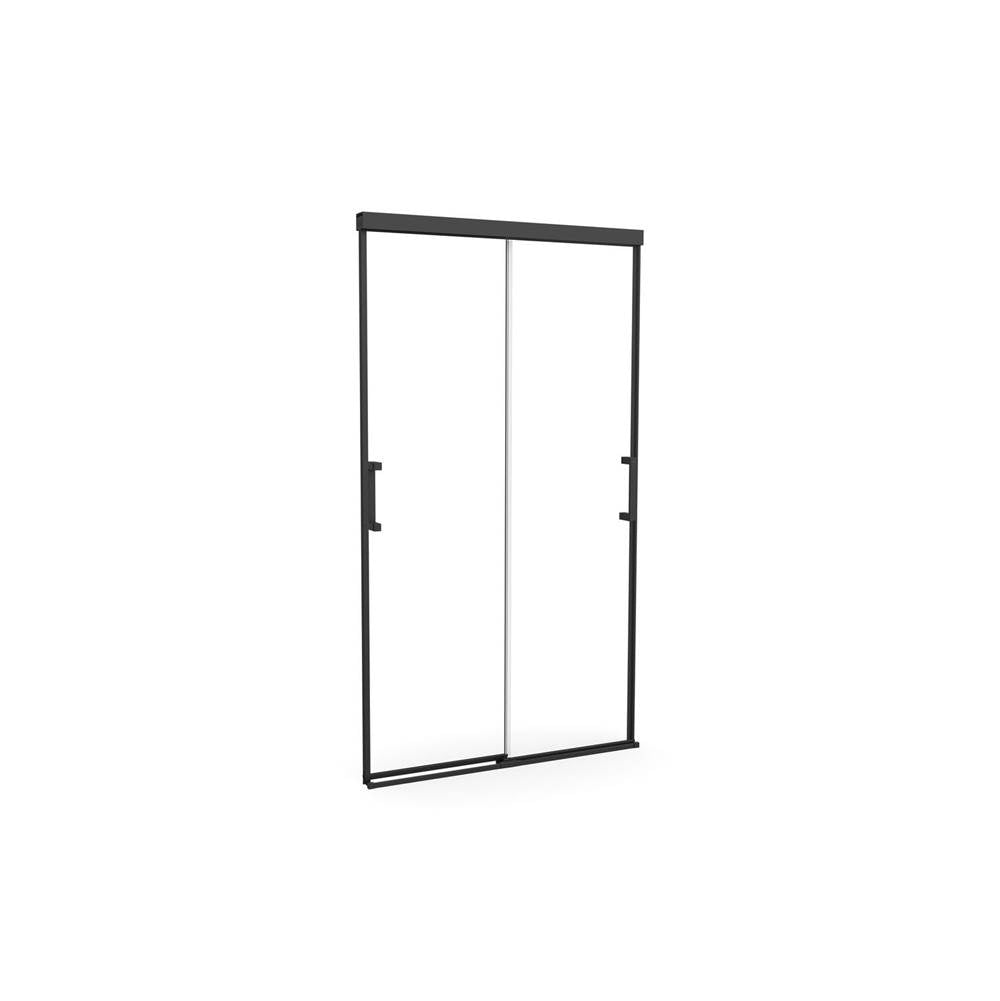 Incognito 74 39-42 x 74 in. 8mm Bypass Shower Door for Alcove Installation with Clear glass in Matte Black