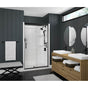 Maax - Incognito 74 39-42 x 74 in. 8mm Bypass Shower Door for Alcove Installation with Clear glass in Matte Black