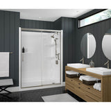 Maax - Incognito 74 51-54 x 74 in. 8mm Bypass Shower Door for Alcove Installation with Clear glass in Chrome