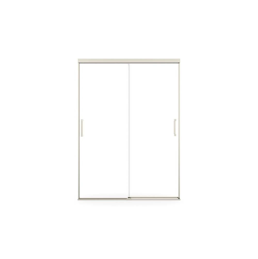 Incognito 74 51-54 x 74 in. 8mm Bypass Shower Door for Alcove Installation with Clear glass in Brushed Nickel