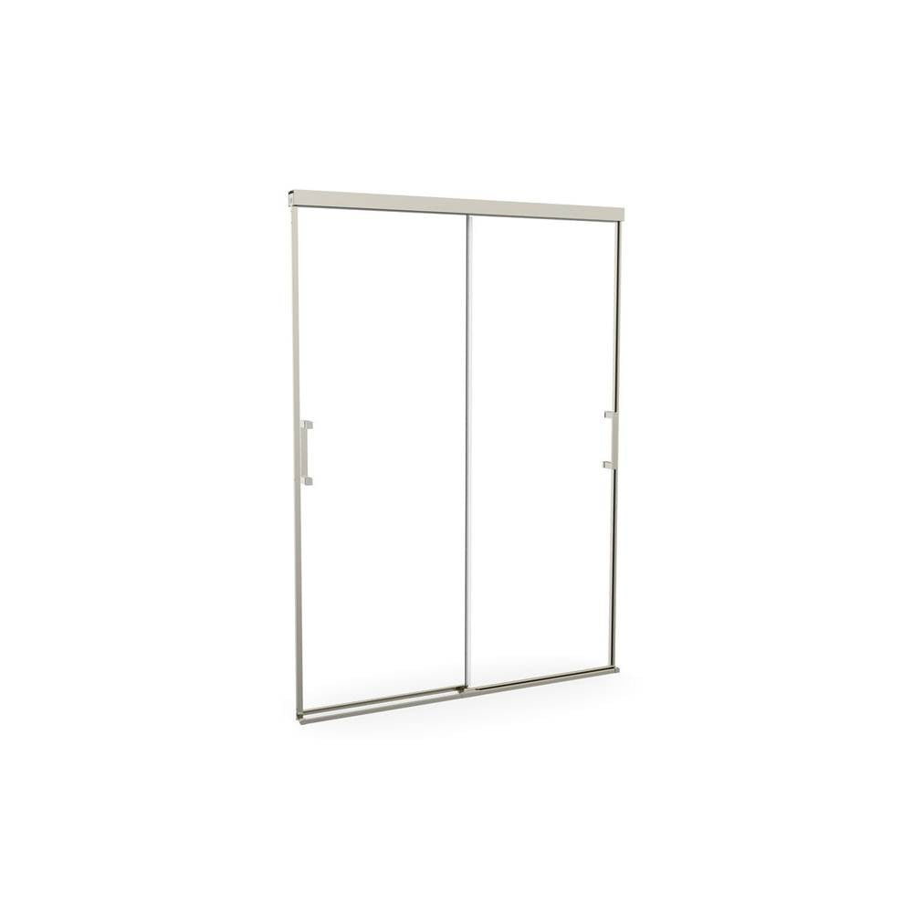 Incognito 74 51-54 x 74 in. 8mm Bypass Shower Door for Alcove Installation with Clear glass in Brushed Nickel