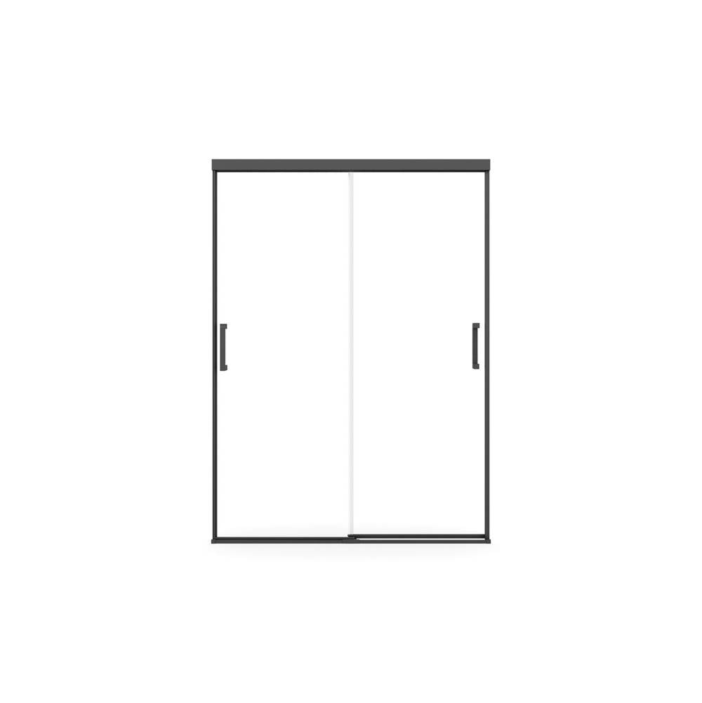 Incognito 74 51-54 x 74 in. 8mm Bypass Shower Door for Alcove Installation with Clear glass in Matte Black