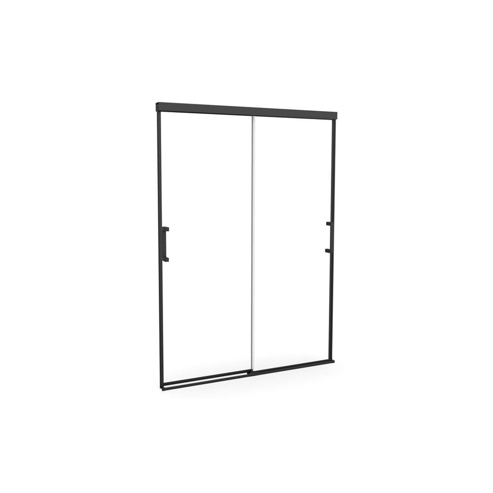 Incognito 74 51-54 x 74 in. 8mm Bypass Shower Door for Alcove Installation with Clear glass in Matte Black