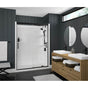 Maax - Incognito 74 51-54 x 74 in. 8mm Bypass Shower Door for Alcove Installation with Clear glass in Matte Black