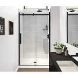 Maax - Halo Pro GS 44.5-47 x 78.75 in. 8mm Sliding Shower Door for Alcove Installation with GlassShield glass in Matte Black