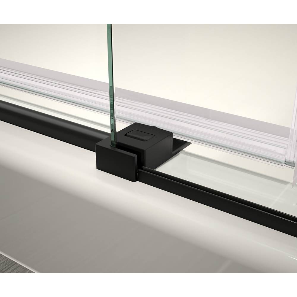 Halo Pro GS 56.5-59 x 78.75 in. 8mm Sliding Shower Door for Alcove Installation with GlassShield glass in Matte Black