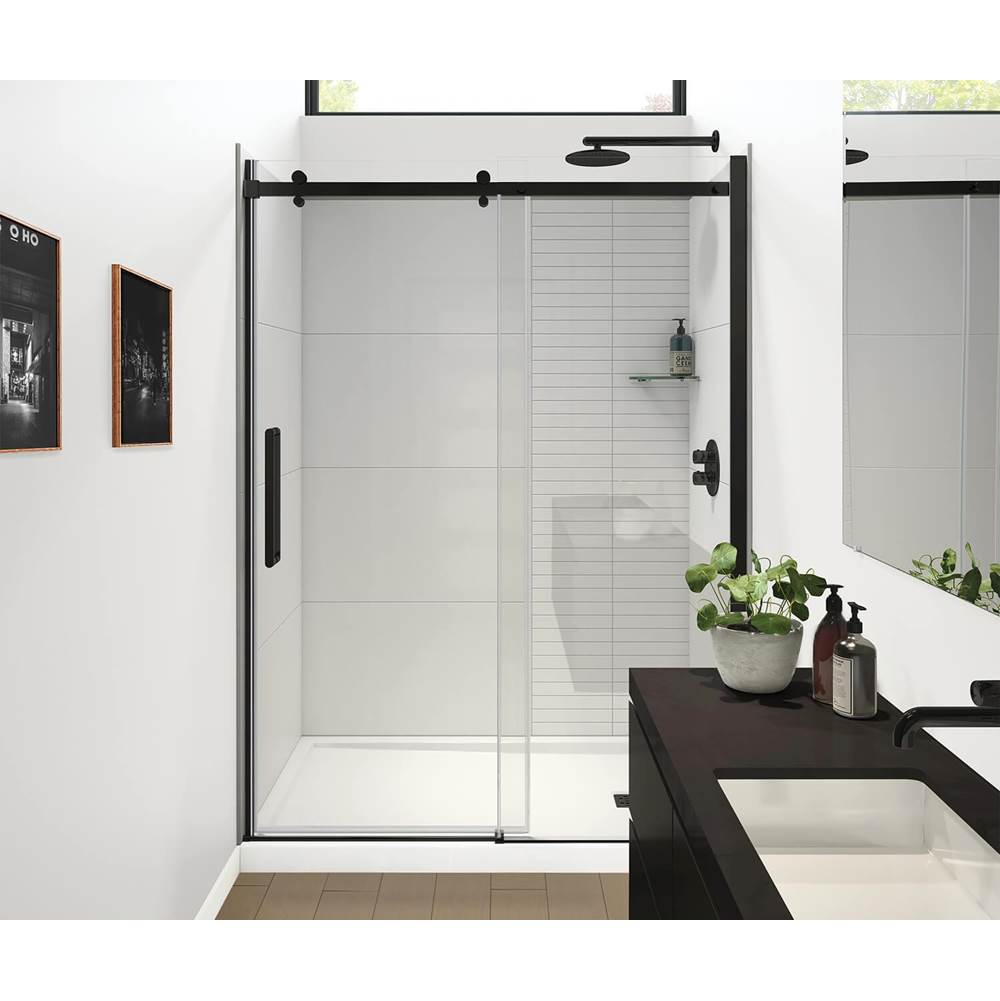 Maax - Halo Pro GS 56.5-59 x 78.75 in. 8mm Sliding Shower Door for Alcove Installation with GlassShield glass in Matte Black