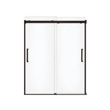 Inverto 56-59 x 70.5-74 in. 8mm Bypass Shower Door for Alcove Installation with Clear glass in Dark Bronze