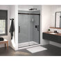 Maax - Inverto 56-59 x 70.5-74 in. 8mm Bypass Shower Door for Alcove Installation with Clear glass in Dark Bronze