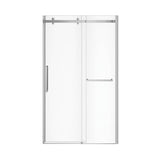 Halo Pro 44.5-47 x 78.75 in. 8 mm Sliding Shower Door with Towel Bar for Alcove Installation with Clear glass in Chrome