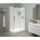Halo Pro 44.5-47 x 78.75 in. 8 mm Sliding Shower Door with Towel Bar for Alcove Installation with Clear glass in Chrome