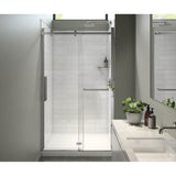 Maax - Halo Pro 44.5-47 x 78.75 in. 8 mm Sliding Shower Door with Towel Bar for Alcove Installation with Clear glass in Chrome