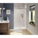 Maax - Luminescence 44.5-47 x 70.5-72 in. 6 mm Sliding Shower Door for Alcove Installation with Clear glass in Chrome