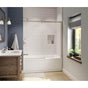 Maax - Luminescence 56.5-59 x 55.5-57.5 in. 6mm Sliding Tub Door for Alcove Installation with Clear glass in Brushed Nickel