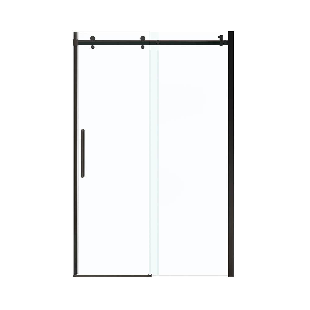 Halo 44.5-47 x 78.75 in. 8mm Sliding Shower Door for Alcove Installation with Clear glass in Dark Bronze