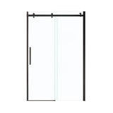 Halo 44.5-47 x 78.75 in. 8mm Sliding Shower Door for Alcove Installation with Clear glass in Dark Bronze