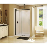 Maax - Halo 44.5-47 x 78.75 in. 8mm Sliding Shower Door for Alcove Installation with Clear glass in Dark Bronze