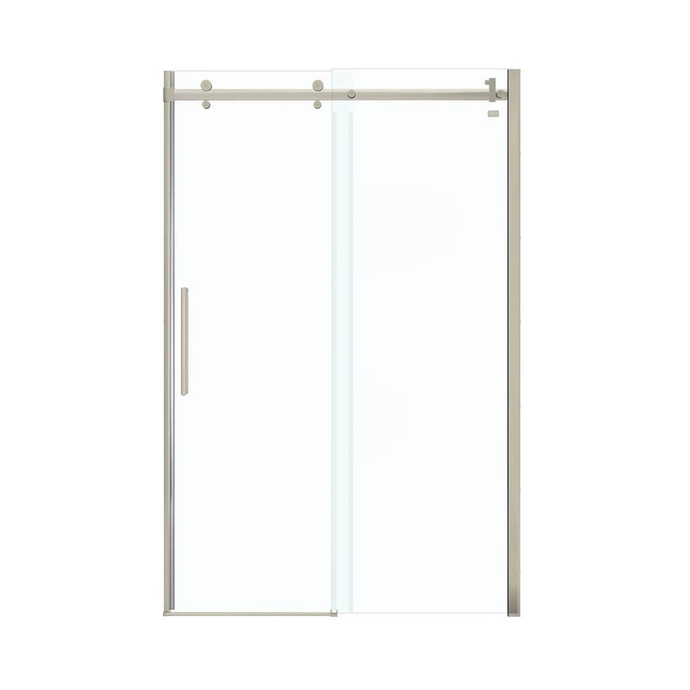 Halo 44.5-47 x 78.75 in. 8mm Sliding Shower Door for Alcove Installation with Clear glass in Brushed Nickel