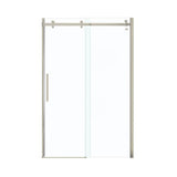 Halo 44.5-47 x 78.75 in. 8mm Sliding Shower Door for Alcove Installation with Clear glass in Brushed Nickel