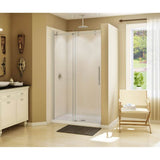 Maax - Halo 44.5-47 x 78.75 in. 8mm Sliding Shower Door for Alcove Installation with Clear glass in Brushed Nickel