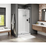 Halo 44.5-47 x 78.75 in. 8mm Sliding Shower Door for Alcove Installation with Clear glass in Matte Black