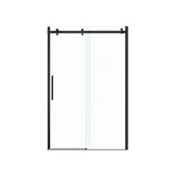 Halo 44.5-47 x 78.75 in. 8mm Sliding Shower Door for Alcove Installation with Clear glass in Matte Black