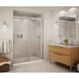 Maax - Halo 56.5-59 x 78.75 in. 8mm Sliding Shower Door for Alcove Installation with Clear glass in Chrome