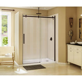Halo 56.5-59 x 78.75 in. 8mm Sliding Shower Door for Alcove Installation with Clear glass in Dark Bronze