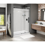 Halo 56.5-59 x 78.75 in. 8mm Sliding Shower Door for Alcove Installation with Clear glass in Matte Black