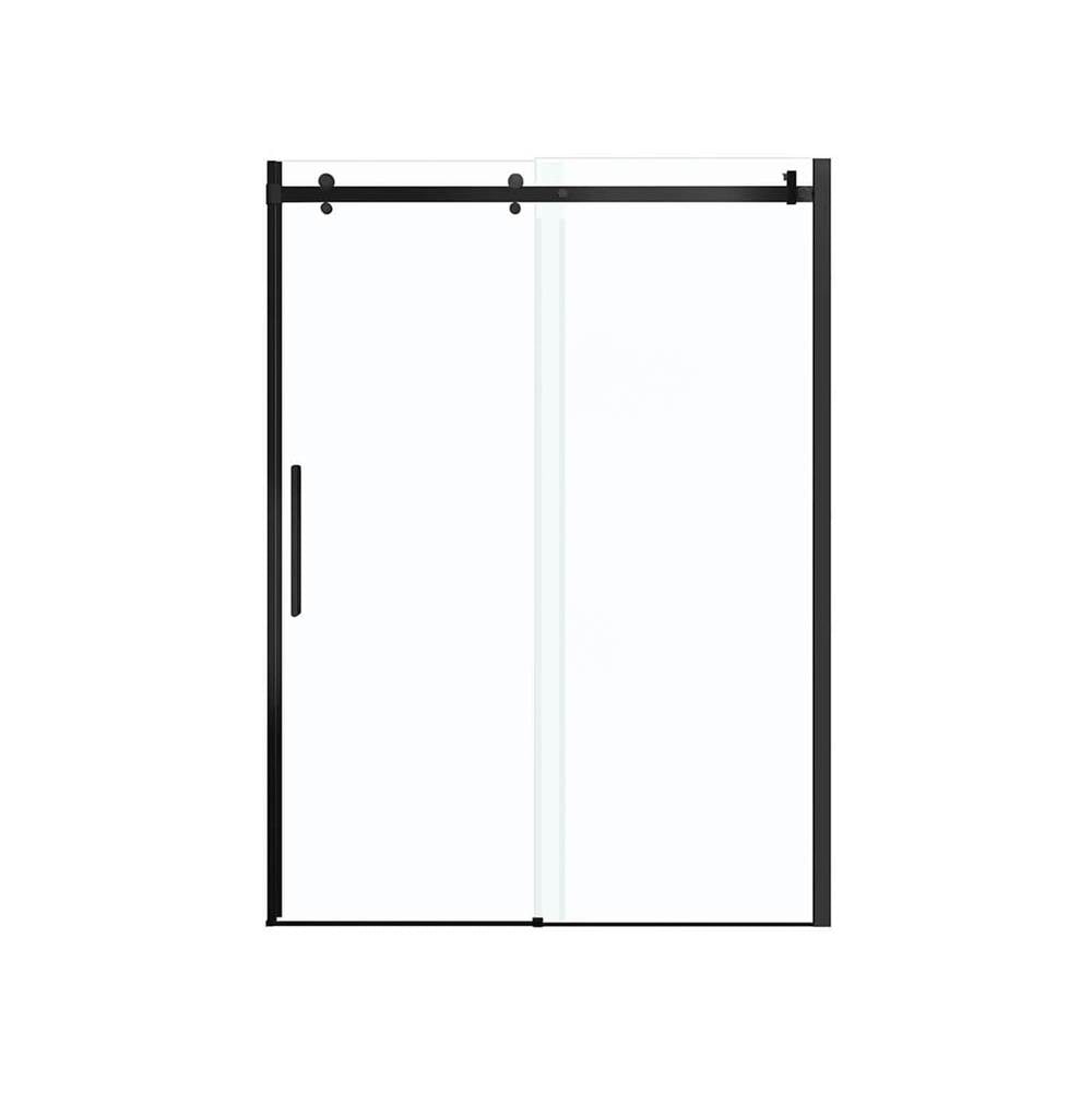 Halo 56.5-59 x 78.75 in. 8mm Sliding Shower Door for Alcove Installation with Clear glass in Matte Black