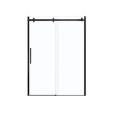 Halo 56.5-59 x 78.75 in. 8mm Sliding Shower Door for Alcove Installation with Clear glass in Matte Black