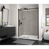 Maax - Halo 56.5-59 x 78.75 in. 8mm Sliding Shower Door for Alcove Installation with Clear glass in Matte Black