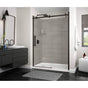 Maax - Halo 56.5-59 x 78.75 in. 8mm Sliding Shower Door for Alcove Installation with Clear glass in Matte Black