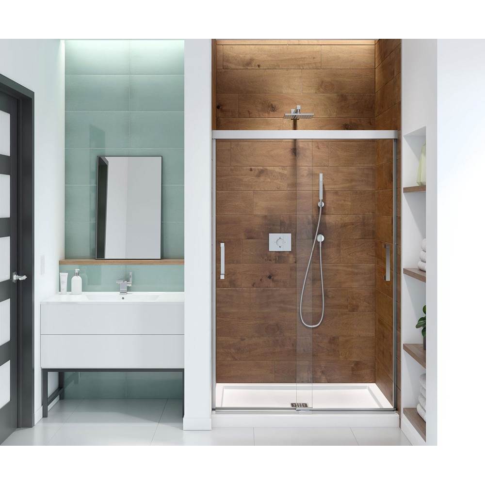 Maax - Incognito 70 44-47 x 70 1/2 in. 6mm Bypass Shower Door for Alcove Installation with Clear glass in Chrome