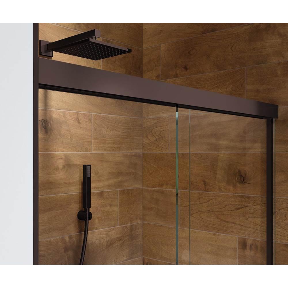 Incognito 70 44-47 x 70 1/2 in. 6mm Bypass Shower Door for Alcove Installation with Clear glass in Dark Bronze