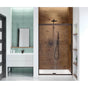 Maax - Incognito 70 44-47 x 70 1/2 in. 6mm Bypass Shower Door for Alcove Installation with Clear glass in Dark Bronze
