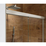 Incognito 70 56-59 x 70 1/2 in. 6mm Bypass Shower Door for Alcove Installation with Clear glass in Brushed Nickel