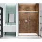 Maax - Incognito 70 56-59 x 70 1/2 in. 6mm Bypass Shower Door for Alcove Installation with Clear glass in Brushed Nickel