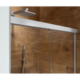 Incognito 57 56-59 x 56 3/4 in. 6mm Bypass Tub Door for Alcove Installation with Clear glass in Chrome